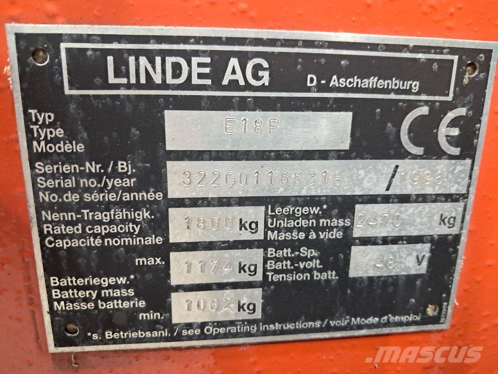 Linde E18P Elektro Stapler