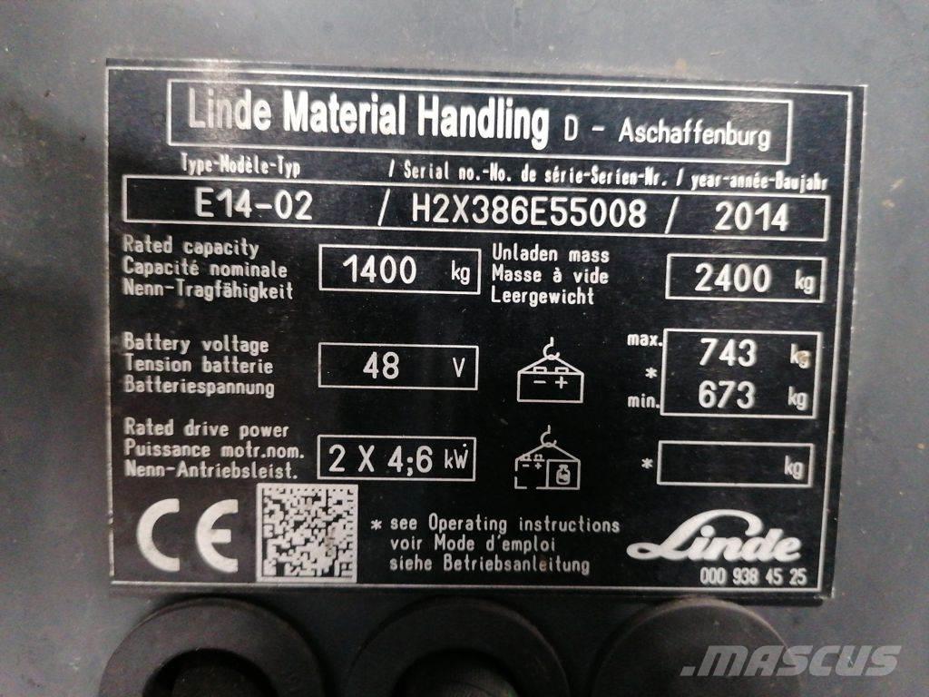 Linde E14-02 Elektro Stapler
