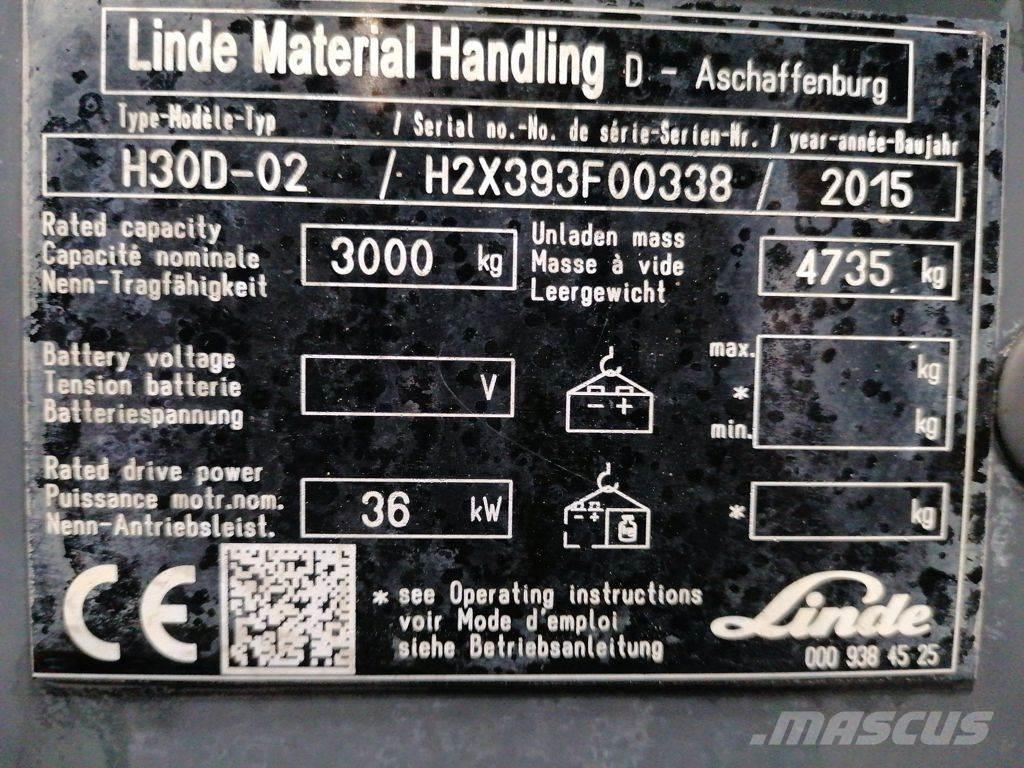 Linde H30D-02 Diesel Stapler