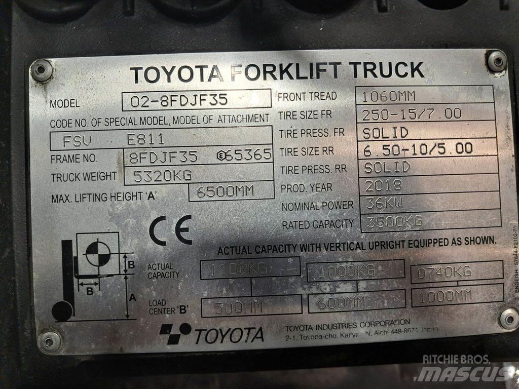 Toyota 02-8FDJF35 Diesel Stapler
