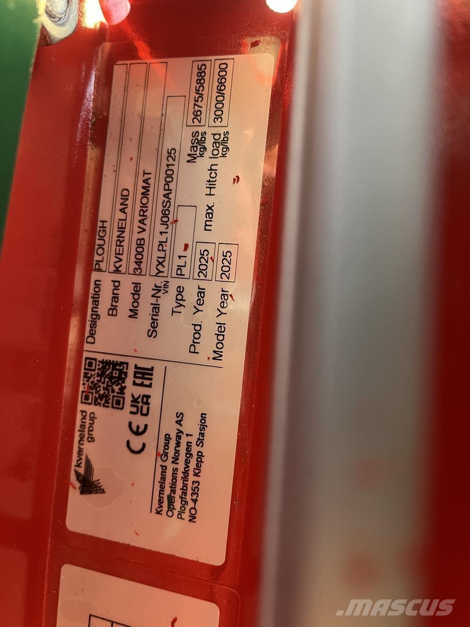 Kverneland 3400B Wendepflüge