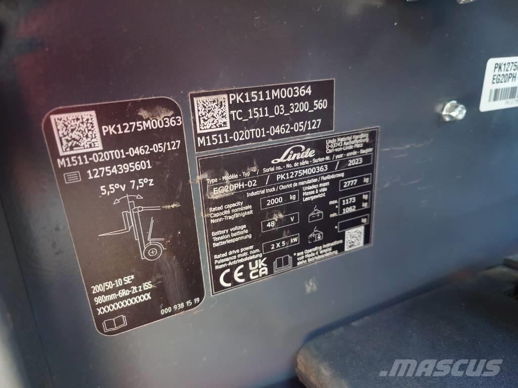 Linde EG20PH/1275 Elektro Stapler
