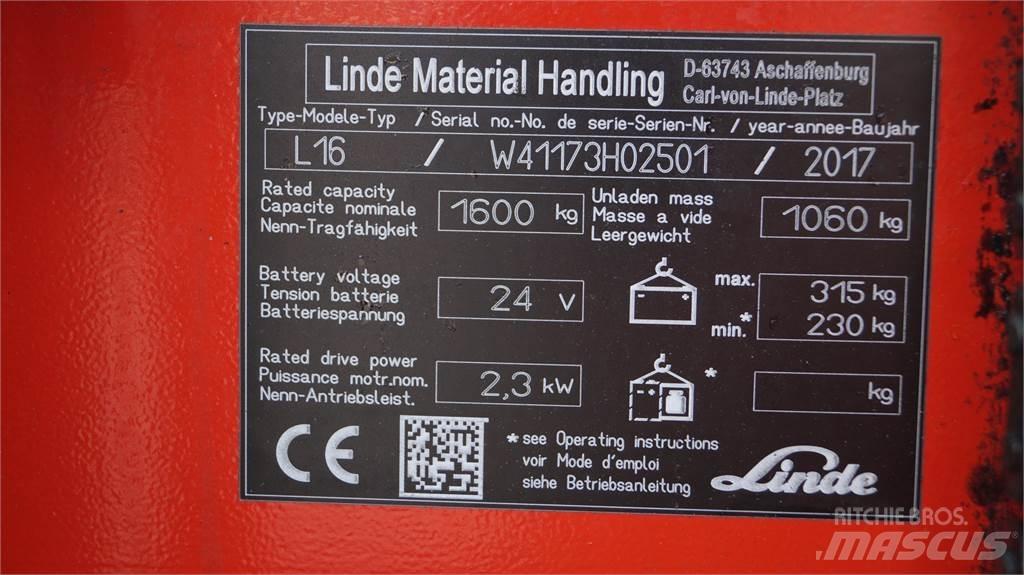 Linde L16i Deichselstapler