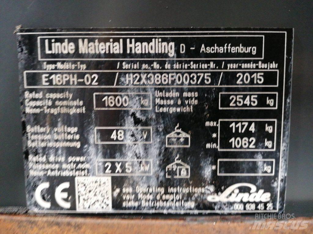 Linde E16PH-02 Elektro Stapler