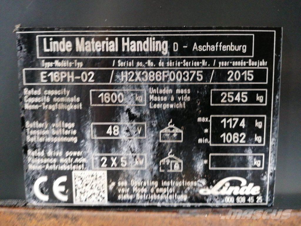 Linde E16PH-02 Elektro Stapler