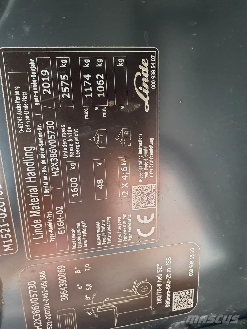 Linde E16 Elektro Stapler