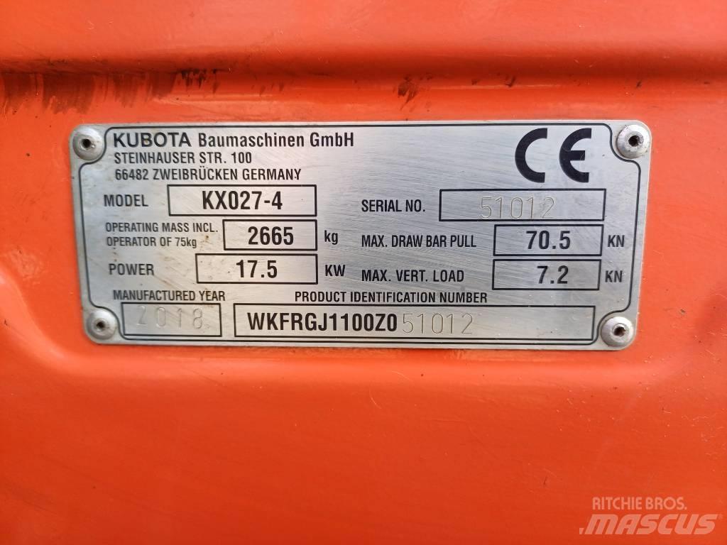 Kubota KX027-4 Minibagger < 7t