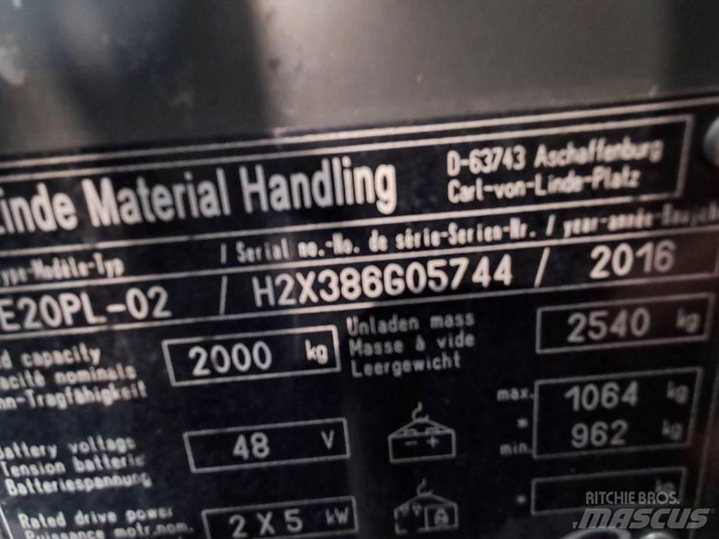 Linde E20PL-02 Elektro Stapler