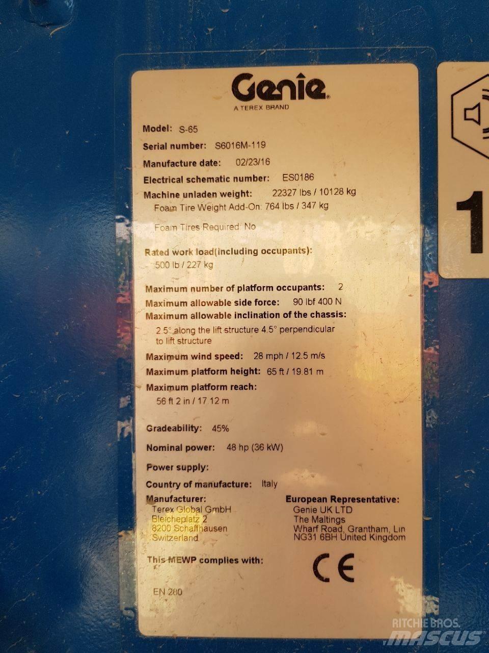 Genie S65 Teleskopbühnen