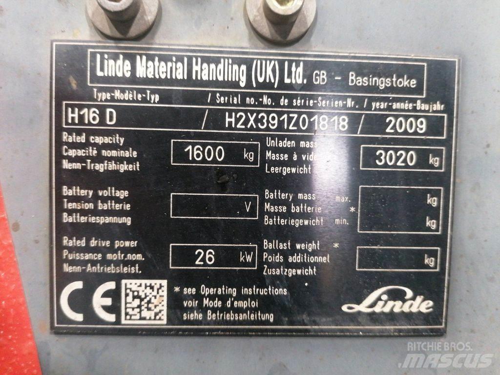 Linde H16D Diesel Stapler