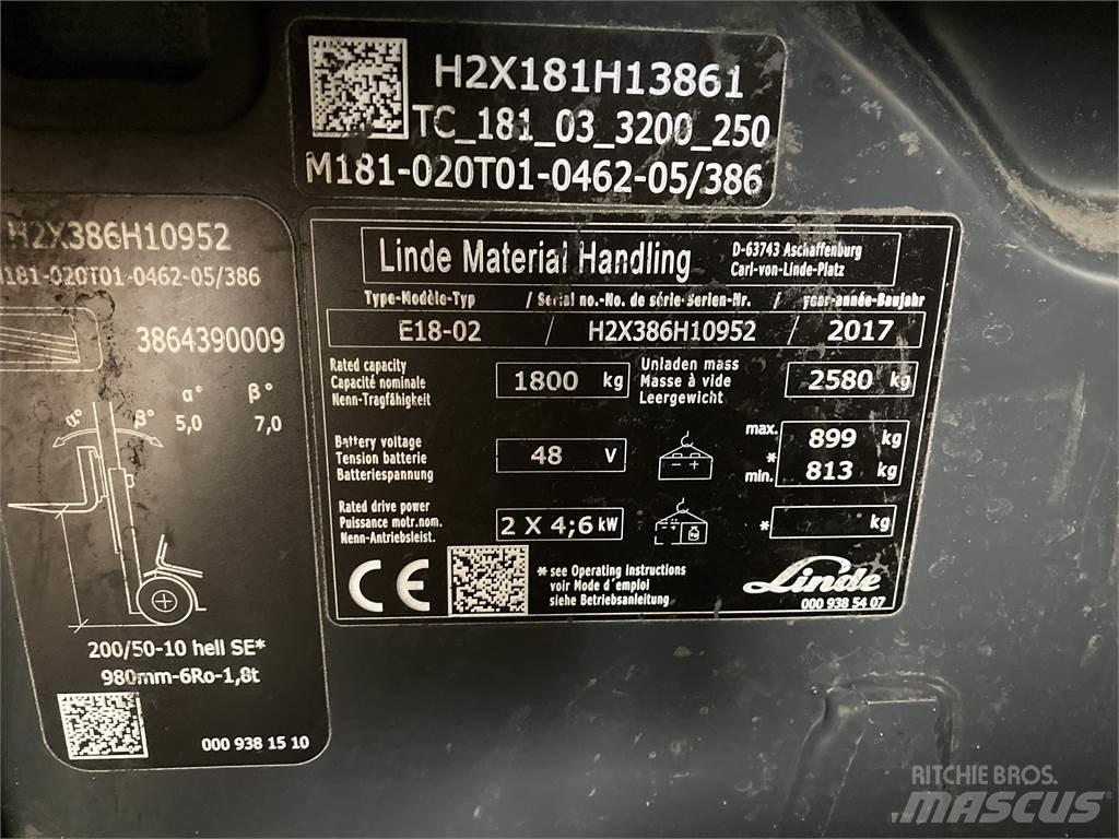 Linde E18 Elektro Stapler