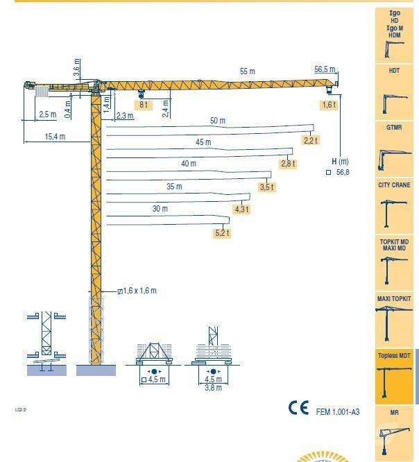 Potain MDT 132 G8 Turmdrehkrane
