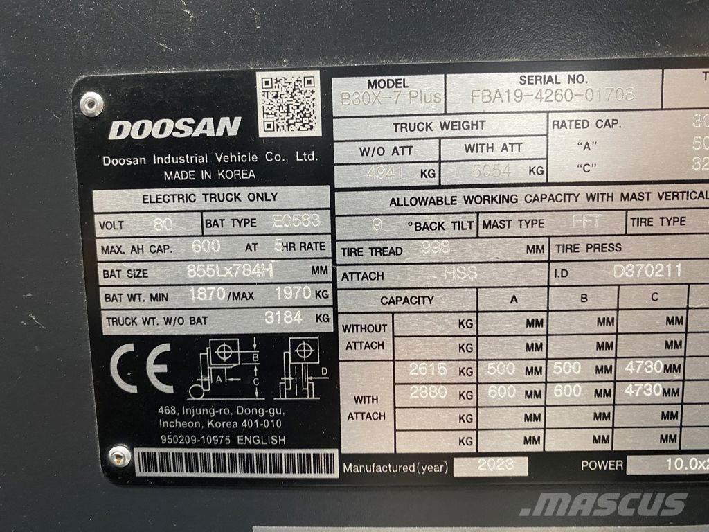 Doosan B30X-7 Elektro Stapler