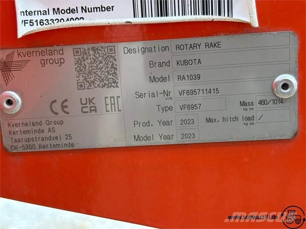 Kubota RA 1039 Schwader