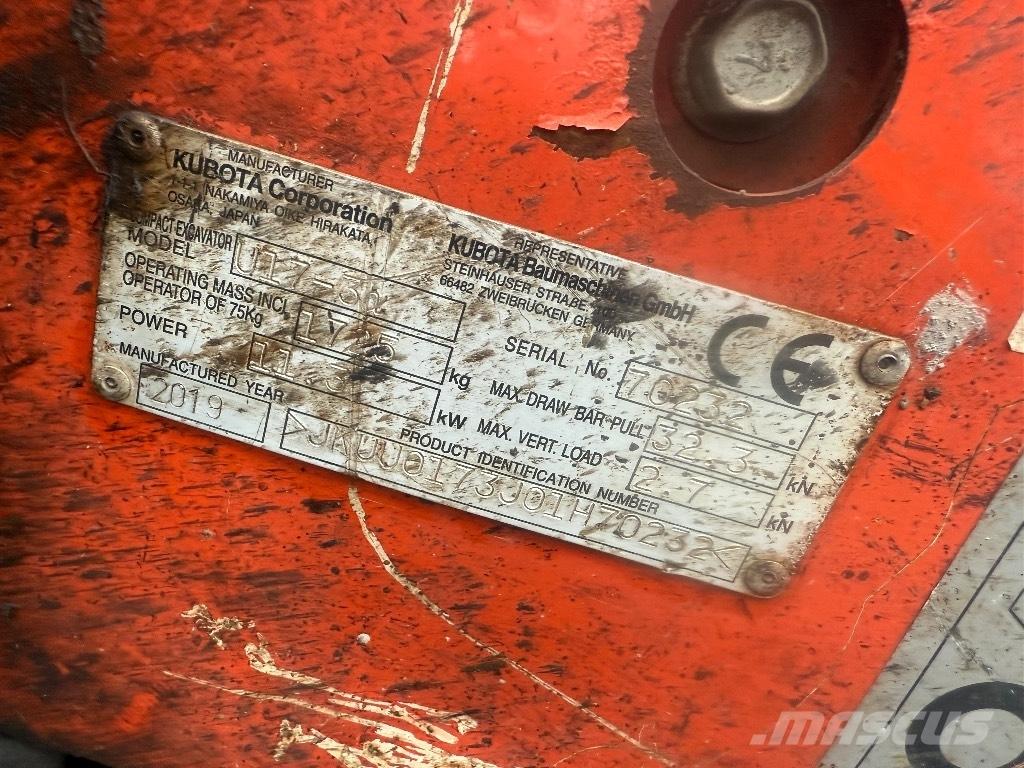 Kubota U 17-3 Minibagger < 7t
