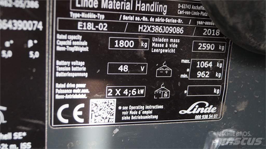 Linde E18L Elektro Stapler