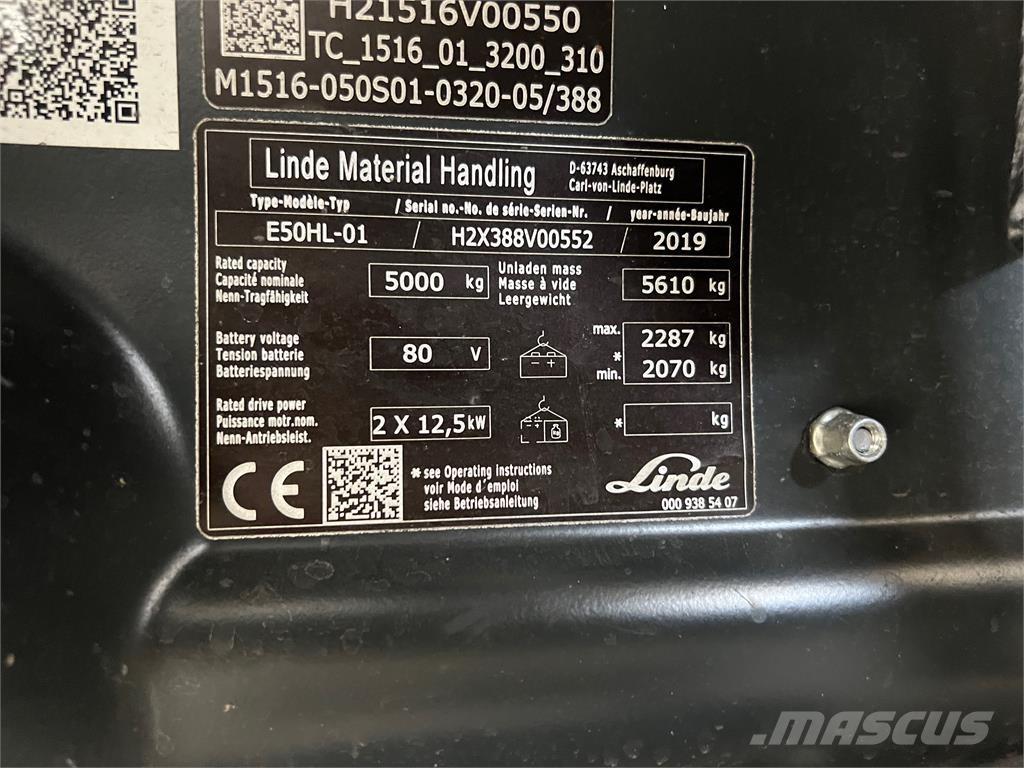 Linde E50HL-01 Elektro Stapler