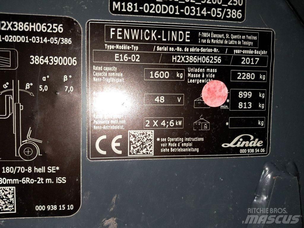Linde E16-02 Elektro Stapler