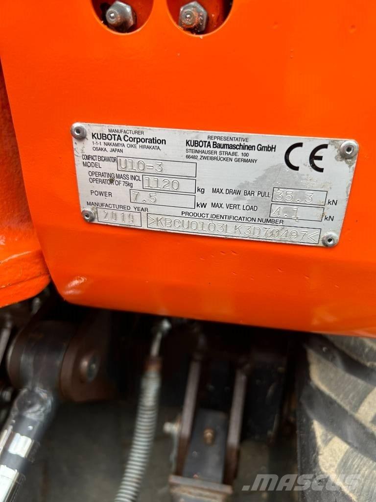 Kubota U 10-3 Minibagger < 7t