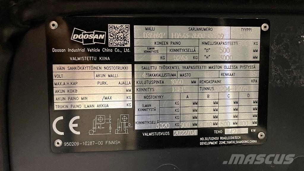Doosan D35NXP Diesel Stapler