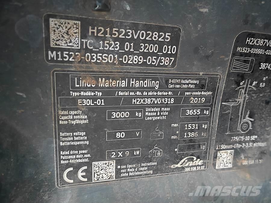 Linde E30L-01 Elektro Stapler