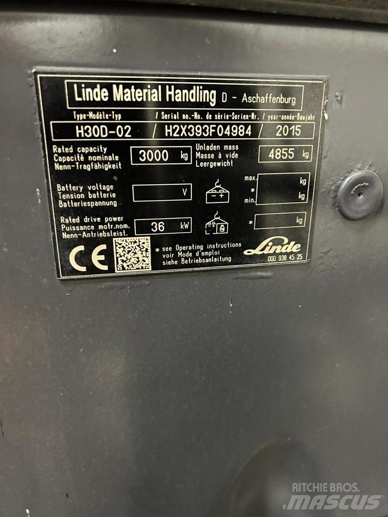 Linde H30D-02 EVO Diesel Stapler