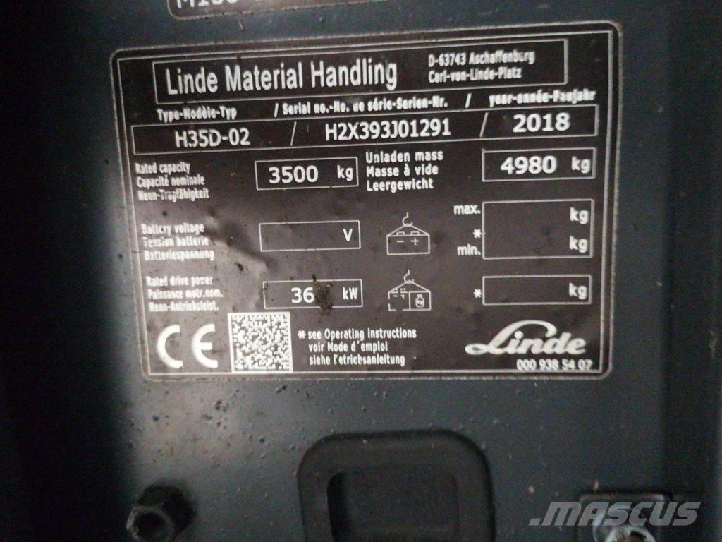 Linde H35D-02 Diesel Stapler