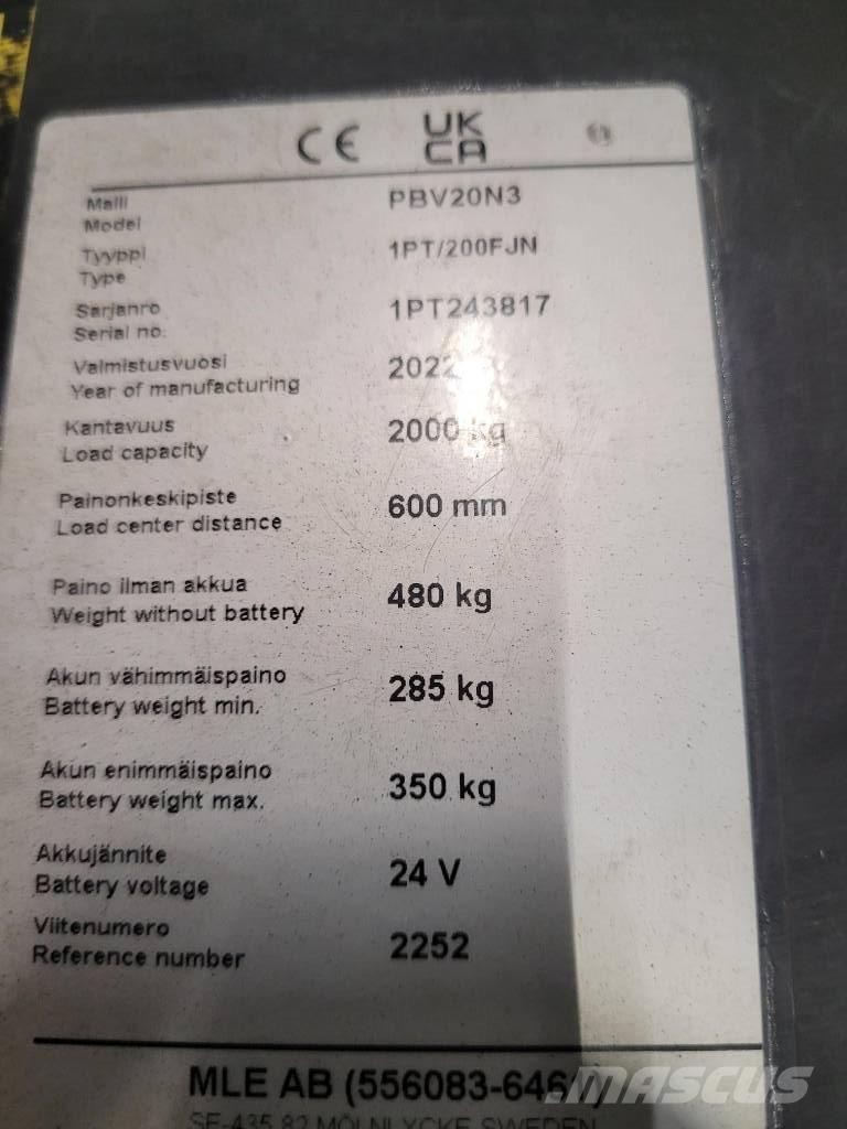 Mitsubishi PBV 20 N3 Gabelstapler mit Fahrerstand