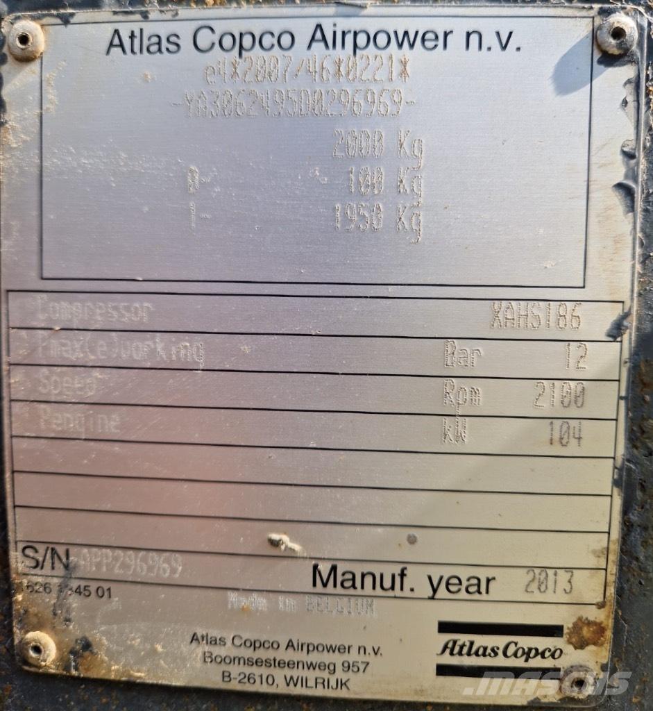 Atlas Copco XAHS 186 Kompressoren