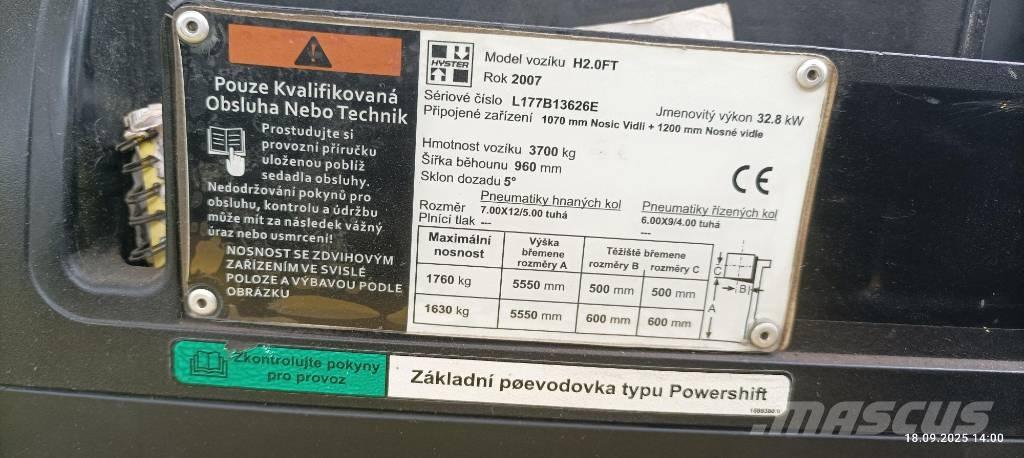 Hyster H2.0FT Gas Stapler