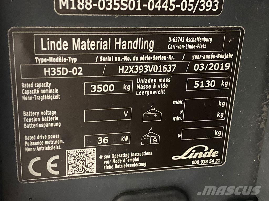 Linde H35D-02 Diesel Stapler