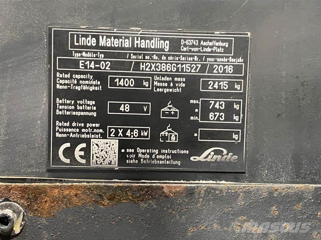 Linde E14-02 Elektro Stapler