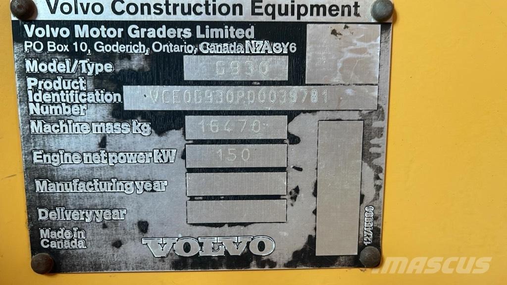 Volvo 930 G Grader