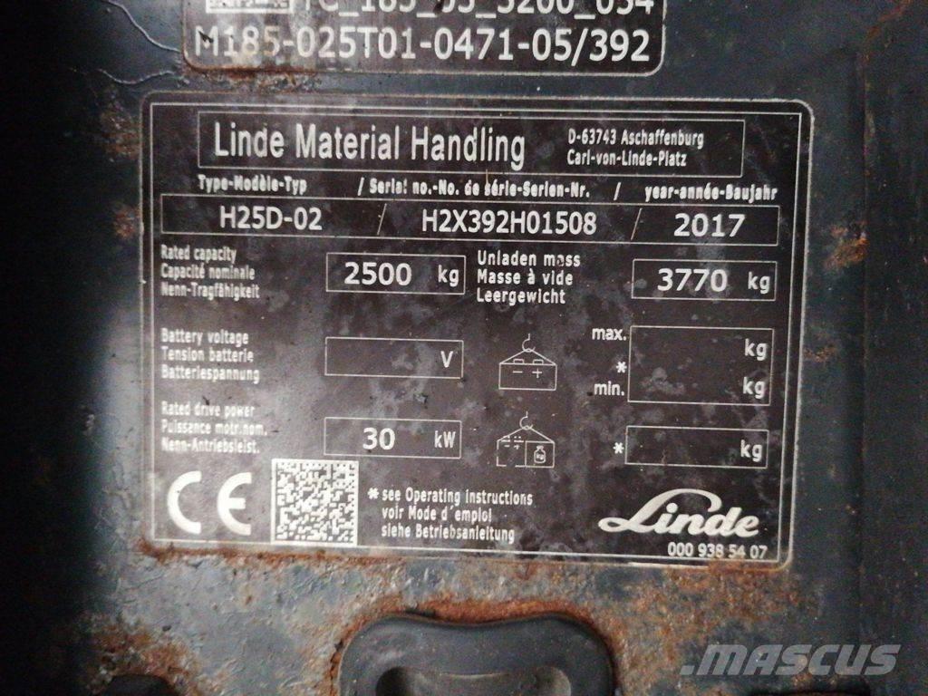 Linde H25D-02 Diesel Stapler
