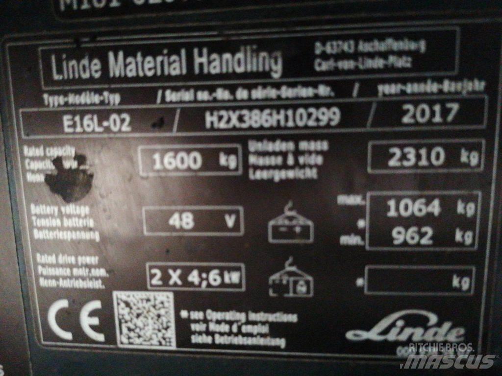 Linde E16L-02 Elektro Stapler