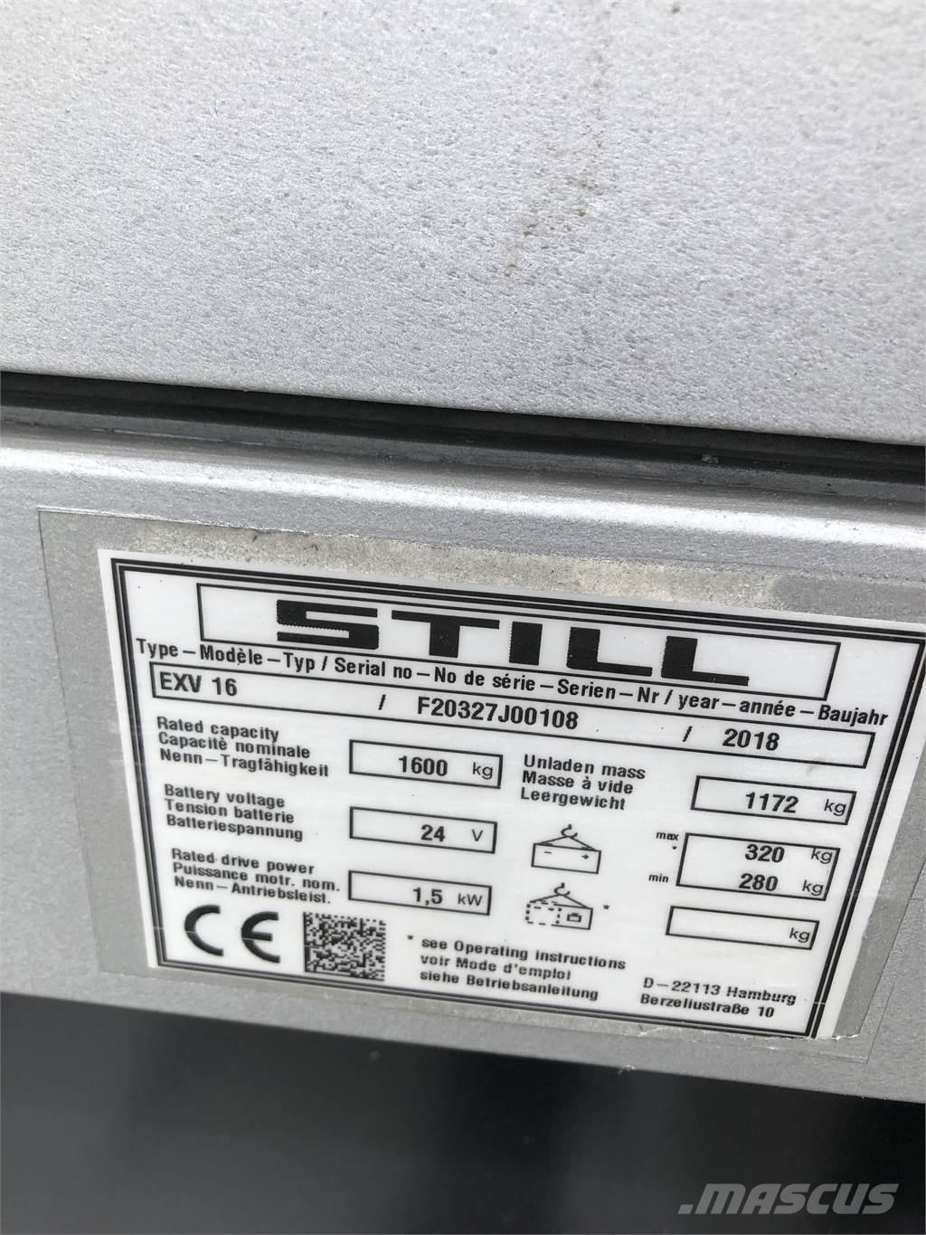 Still EXV 16 Deichselstapler