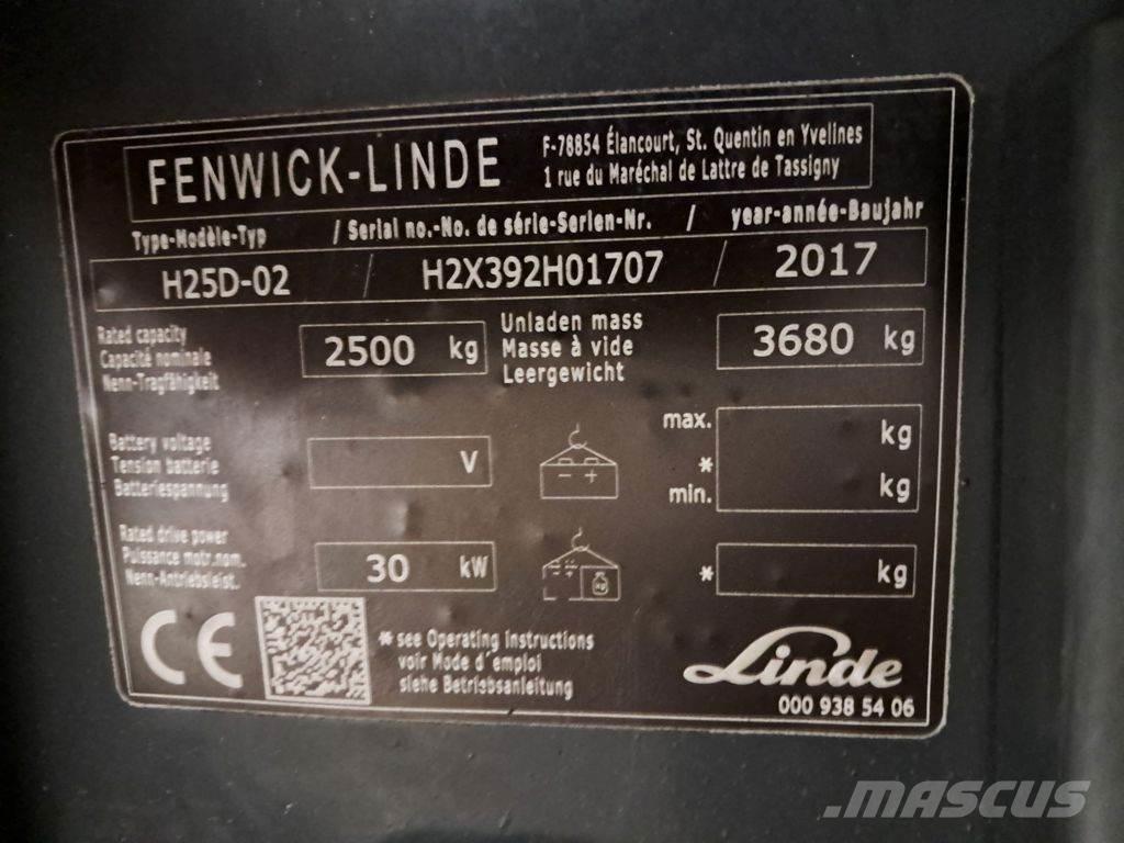 Linde H25D-02 Diesel Stapler