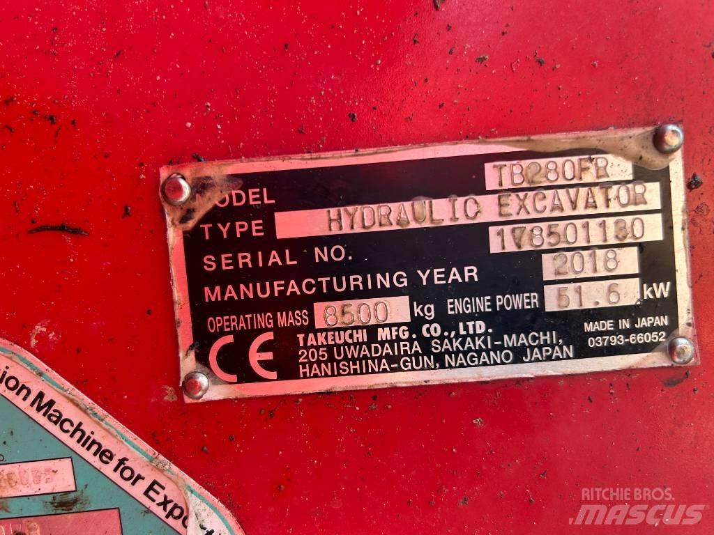 Takeuchi TB280FR Midibagger  7t - 12t