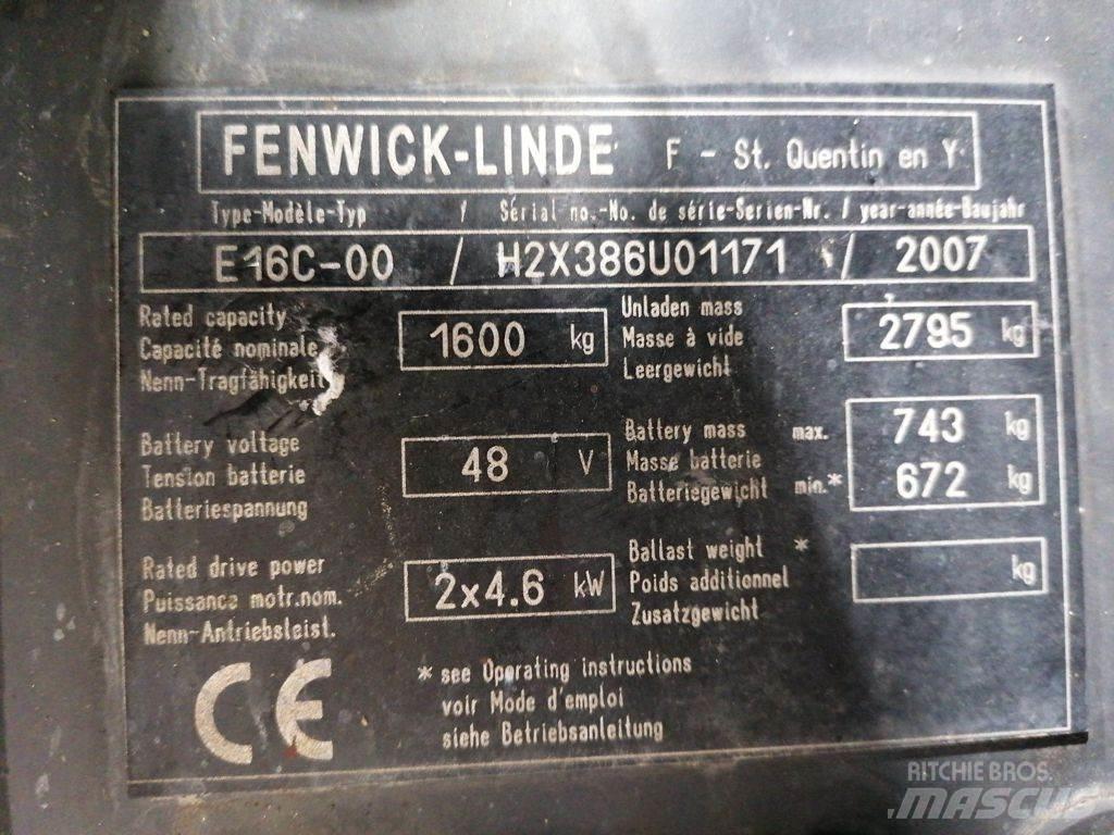 Linde E16C-00 Elektro Stapler