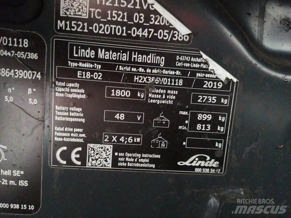 Linde E18-02 Elektro Stapler