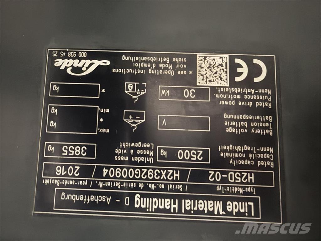 Linde H25D-02 Diesel Stapler