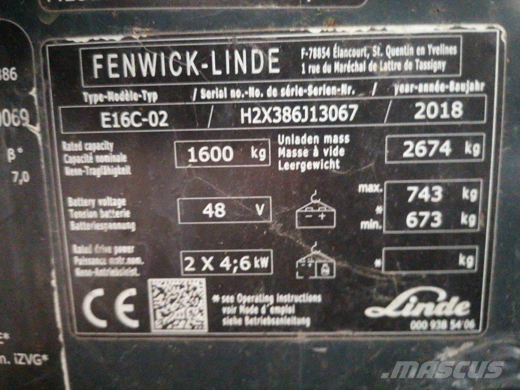Linde E16C Elektro Stapler