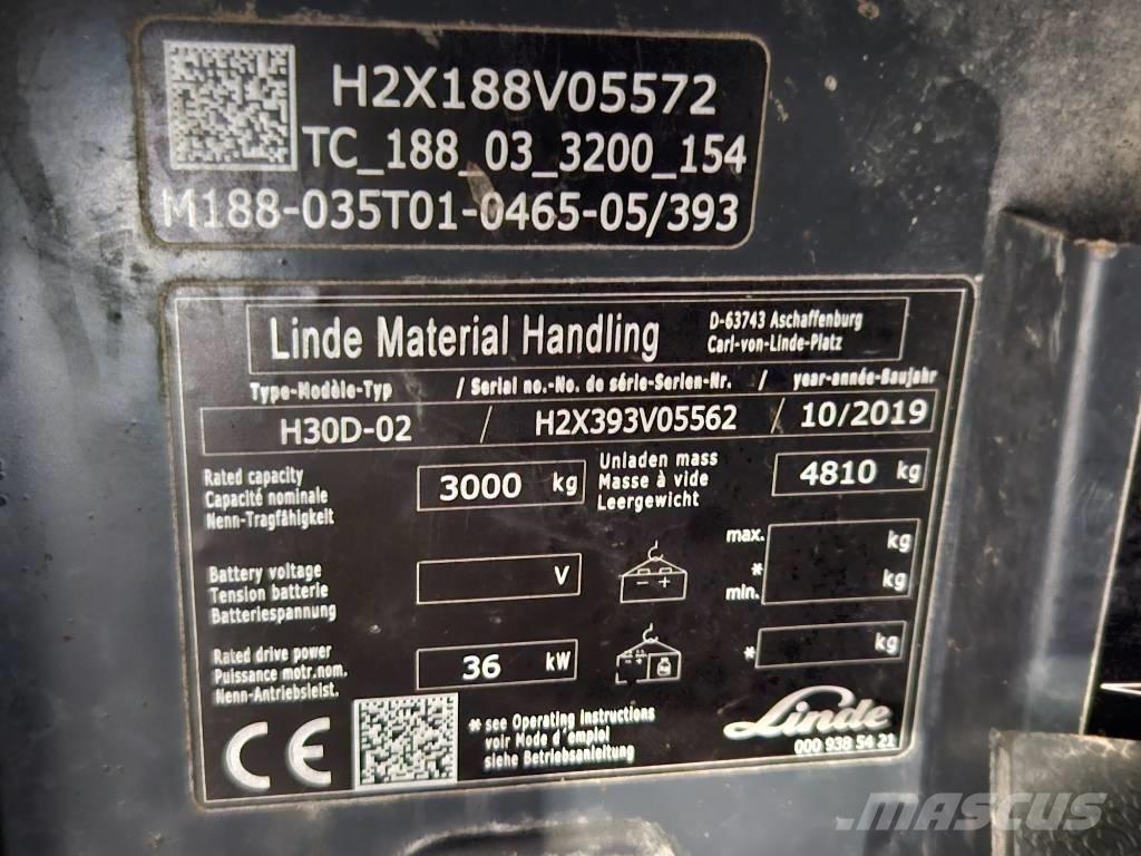 Linde H30D Diesel Stapler