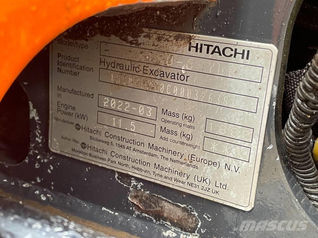 Hitachi ZX 19 U-6 Minibagger < 7t