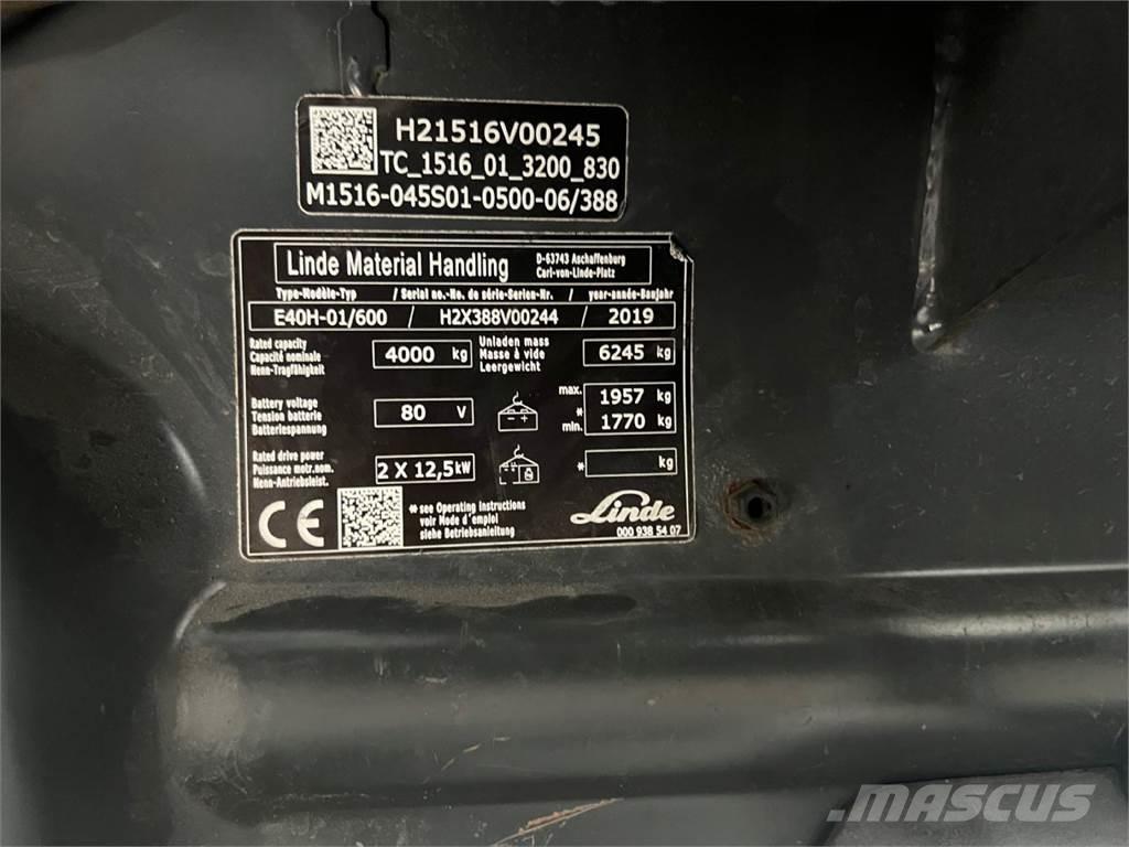 Linde E40H-01/600 Elektro Stapler