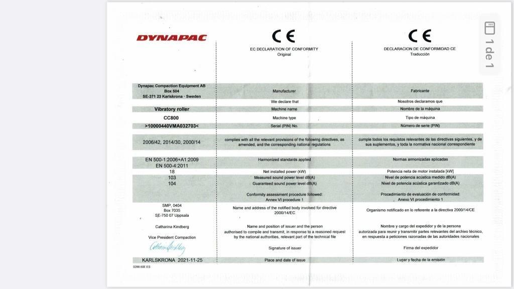 Dynapac CC 800 Plus Tandemwalzen