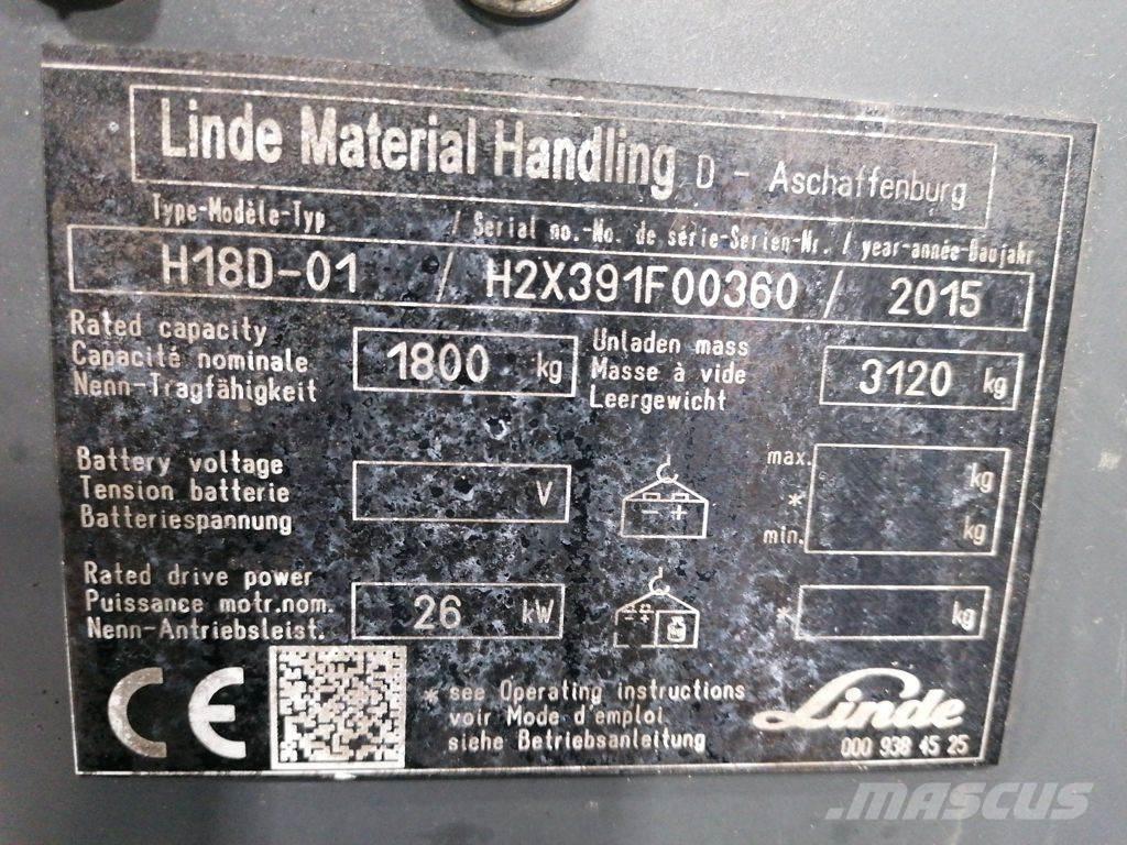 Linde H18D-01 Gas Stapler