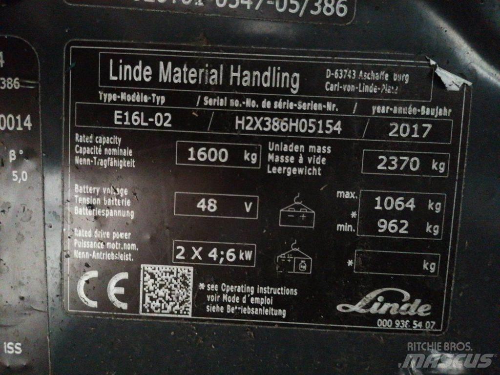 Linde E16L-02 Elektro Stapler