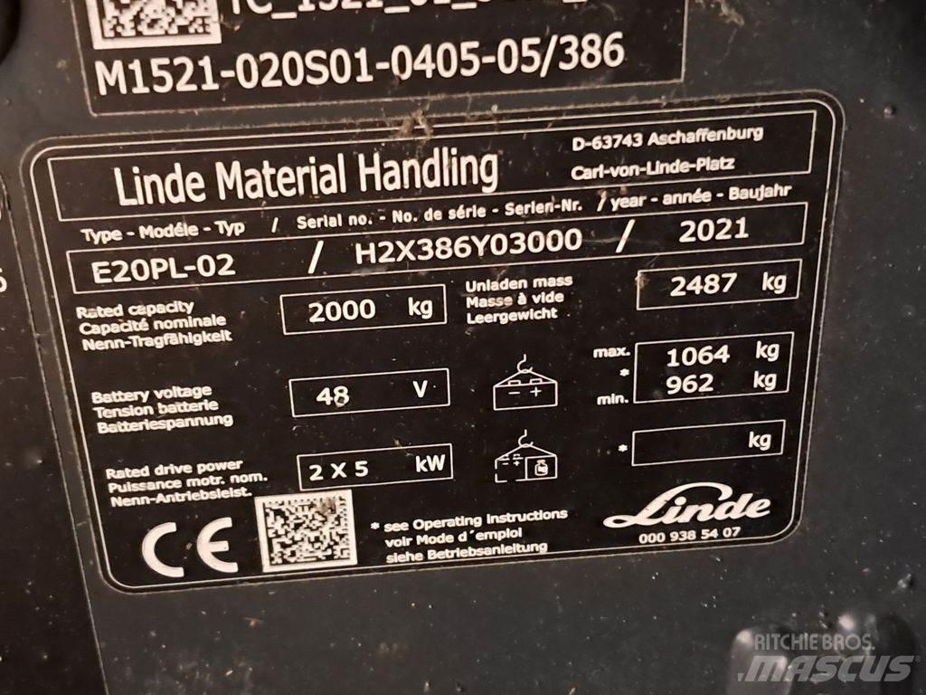 Linde E20PL-02 Elektro Stapler