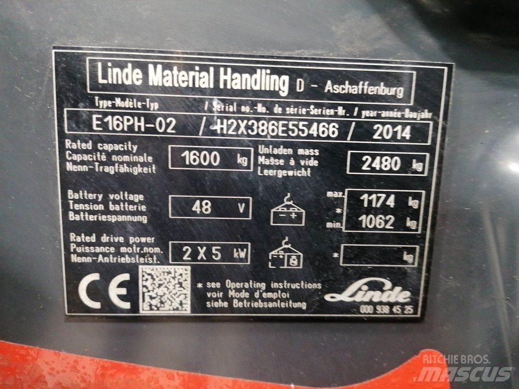 Linde E16PH-02 Elektro Stapler